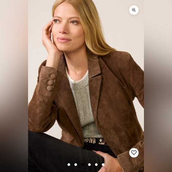 NWT BlankNYC Black Coffee Suede Blazer Evereve Brown - Picture 2 of 8